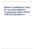 Business Combination / Tutor  for Accounting Business  Combinations 2024 LATEST  UPDATE GRADED A+