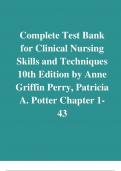 all chapter for Test Bank for Clinical Nursing Skills and Techniques 10th Edition by Anne Griffin Perry, Patricia A. Potter Chapter 1-43