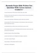 Bermuda Project Ride Written Test  Questions With Correct Answers  Graded A+ 