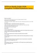 NFPA70 Study Guide With Complete Verified Solutions 2024