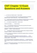 CSIT Chapter 12 Exam Questions and Answers