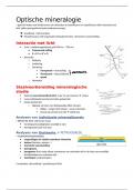 Samenvatting -  Optische mineralogie (Inleiding tot de mineralogie)