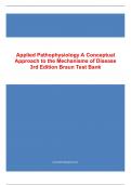 Applied Pathophysiology A Conceptual Approach to the Mechanisms of Disease 3rd Edition Braun Test Bank