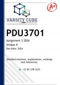 PDU3701 Assignment 3 (ANSWERS) 2024 - DISTINCTION GUARANTEED