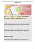 FIN 582 Exam 2 (5,6,7,8) Questions & Answers/ A+ score Solutions 2024.  Terms like; price discrepancy - Answer: A situation in which separate but identical financial assets are selling for different prices allowing for someone to buy and sell simultaneous