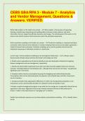 / 2024/25 EXAM PREDICTION QUESTIONS/ CEBS GBA/RPA 3 - Module 7 - Analytics  and Vendor Management, Questions &  Answers. VERIFIED.