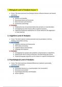 Biological Level of Analysis lesson 1