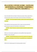 PGA LEVEL 3 STUDY GUIDE - 3.0 EXAM |  QUESTIONS & ANSWERS (VERIFIED) |  LATEST UPDATE | GRADED A+