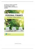 Test Bank & Solution manual for Personal Finance, Fourth Canadian Edition (4th Edition) by Jeff Mad