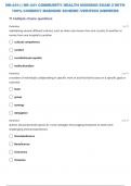 NR-441: | NR 441 COMMUNITY HEALTH NURSING EXAM 2 {j} WITH 100% CORRECT MARKING SCHEME /VERIFIED ANSWERS