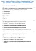 NR-441: | NR 441 COMMUNITY HEALTH NURSING EXAM 2 {L} WITH 100% CORRECT MARKING SCHEME /VERIFIED ANSWERS