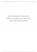 WGU Fundamentals of diverse learners (D096) Unit 2 Questions and Verified Correct Answers 2024 Update Graded A+, Fundamentals of Diverse Learners-WGU D096 Latest Update 2024 200 Questions and Verified Correct Answers Graded A+