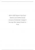 MATH 225N Week 8 Final Exam Question and Verified Correct Answers (Chamberlain College of Nursing) 2024 Update Graded A+