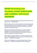 NASM CPT FINAL EXAM 2022-2024/ NASM CPT FINAL  EXAM LATEST EXAM 2022-2024 QUESTIONS AND  ANSWERS |GRADED A+ What are essential amino acids? Select one: a. Amino acids responsible for protein synthesis b. Amino acids that can be synthesized by the body c. 