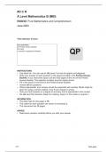 #O C R A Level Mathematics B (MEI) H640/03 Pure Mathematics and Comprehension June 2023