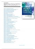 Test bank for Medical-Surgical Nursing 10th Edition By Lewis, Bucher, Heitkemper, Harding, Kwong, Roberts Chapter 1-68 | Complete Guide A+