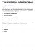 NR 442 COMMUNITY HEALTH NURSING EXAM 1 PART 1 OF 2 QUESTIONS WITH 100% CORRECT ANSWERS