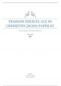 PEARSON EDEXCEL AS CHEMISTRY PAPER 1 JUNE 2023 QUESTION PAPER