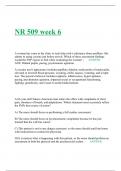 NR509 / NR 509 WEEK 6 Exam (Latest 2023 / 2024): Advanced Physical Assessment - Chamberlain