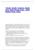 Excel Crash Course Exam from Wall Street Prep - Wall Street Prep. 2022