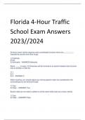 UPDATED Florida 4-Hour Traffic School Exam Answers 2023//2024