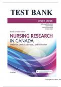 Test Bank for Nursing Research, Methods and Critical Appraisal for Evidence-Based Practice,4th Edition