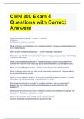 CMN 350 Exam 4 Questions with Correct Answers