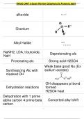 ORGO UNIT 3 Exam Review Questions & Answers 2024