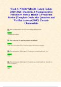 Weeks 1-4 & Midterm Exam: NR606/ NR 606 (Latest Updates 2024/ 2025 STUDY BUNDLE WITH COMPLETE SOLUTIONS) Diagnosis & Management in Psychiatric Mental Health II Practicum Reviews |Complete Guides with Questions and Verified Answers| 100% Correct- Chamberla