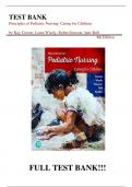 Test Bank For Principles of Pediatric Nursing: Caring for Children by Kay Cowen, Laura Wisely, Robin Dawson, Jane Ball, Ruth Bindler||ISBN NO:10,0136859844||ISBN NO:13,978-0136859840||All Chapters||Complete Guide A+