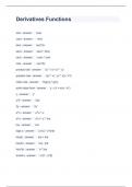 Derivatives Functions Questions with solutions 2024