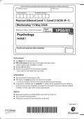 GCSE EDEXCEL May 2024 Psychology Paper 1   Paper 2 Including Mark Schemes