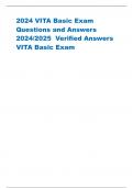 2024 VITA Basic Exam  Questions and Answers  2024/2025Verified Answers VITA Basic Exam