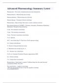 Advanced Pharmacology Summary Latest