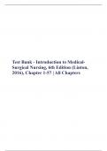 Test Bank - Medical-Surgical Nursing,6th and 7th  Edition by Linton | All Chapters