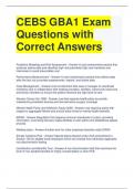 CEBS GBA1 Exam Questions with Correct Answers