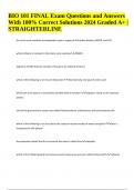 BIO 101 Straighterline Final Exam Questions And Answers Latest Updated 2024 & BIO 101 FINAL Exam Questions and Answers With 100% Correct Solutions 2024 Graded A+ STRAIGHTERLINE