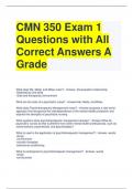 CMN 350 Exam 1 Questions with All Correct Answers A Grade