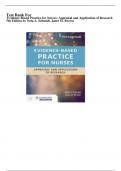 Test bank for Evidence-Based Practice for Nurses: Appraisal and Application of Research 5th Edition by Nola A. Schmidt | 9781284226324| Complete Guide 2024