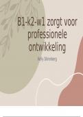 B1-k2-w1 zorgt voor professionele ontwikkeling examen verslag Verzorgende IG