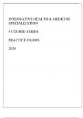 INTEGRATIVE HEALTH & MEDICINE SPECIALIZATION 5 COURSE SERIES PRACTICE