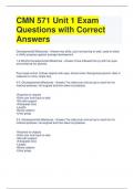 CMN 571 Unit 1 Exam Questions with Correct Answers