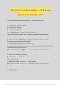 The Electrical Inspection AHIT Exam Questions and Answers