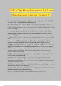 BEFO Take Home Evaluation 2 A Exam Questions and Answers | Graded A+