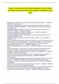 MSN 570-ADVANCED PATHOPHYSIOLOGY FINAL EXAM 300 PRACTICE QUESTIONS AND CORRECT ANSWERS 2022- 2023