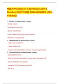 N582 Principles of Anesthesia Exam 2 Finished QUESTIONS AND ANSWERS 100% VERIFIED