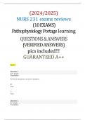 PATHO PORTAGE LEARNING  exams reviews (10 EXAMS )NURS 231  Pathophysiology Portage learning QUESTIONS & ANSWERS 2024/2025 {VERIFIED ANSWERS} pics included!!! GUARANTEED A++