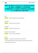 MED SURGE II EXAMS PACK |  QUESTIONS & 100% CORRECT ANSWERS (VERIFIED) | LATEST UPDATE | GRADED A+  