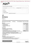 AQA 2024 AS PHYSICS 7407 Paper 1, 2 Question Papers & Mark schemes