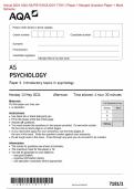 AQA 2024 AS PSYCHOLOGY 7181/1 Paper 1 Introductory topics in psychology Question Paper & Mark scheme (Merged) June 2024 [VERIFIED]